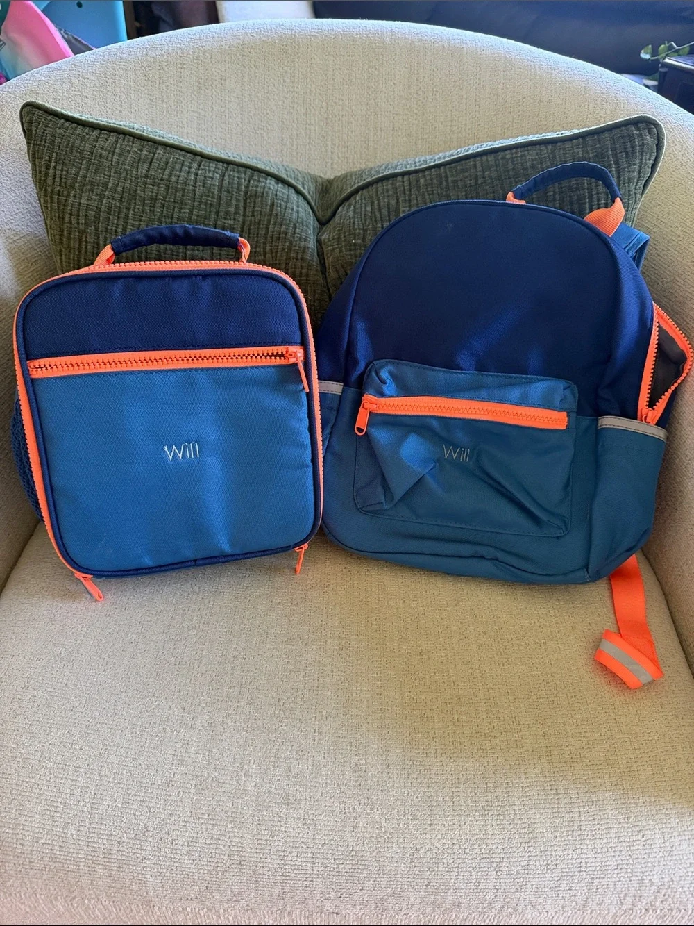 Will personalized Backpack & Lunch Bag